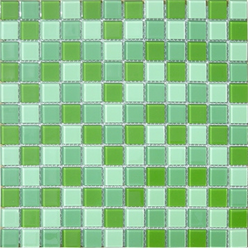 Мозаика 327*327 (CB011) зеленая микс